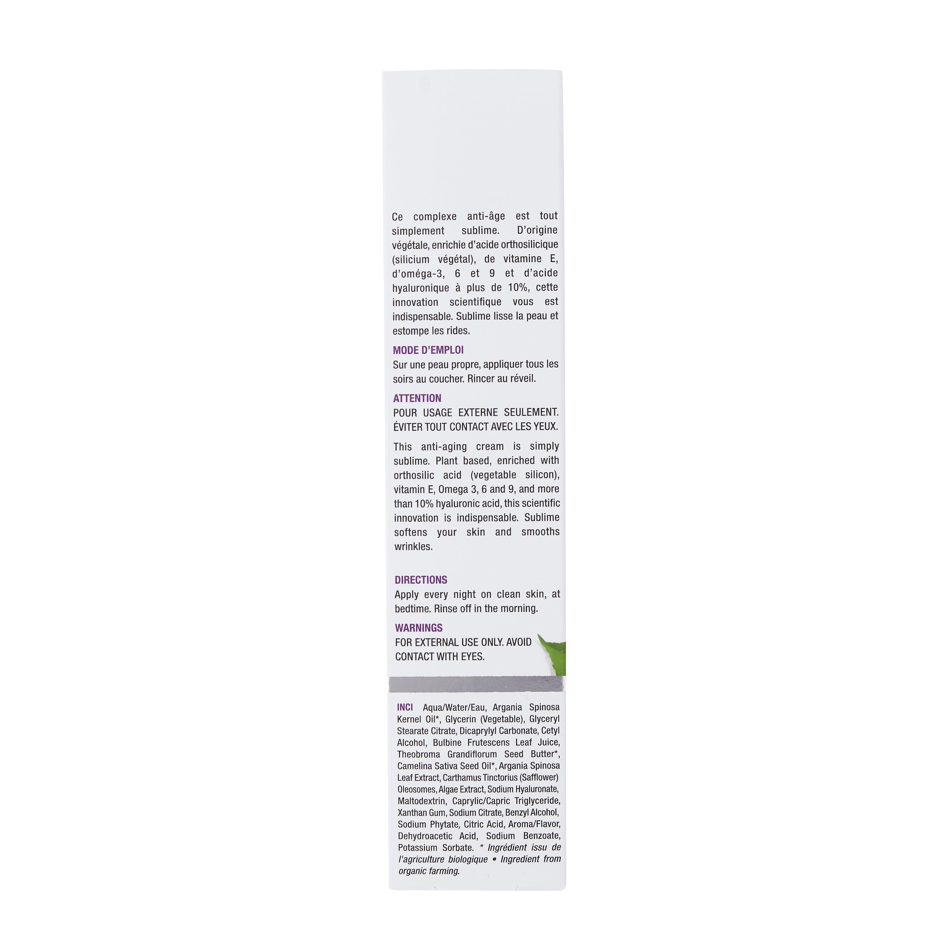 sublime | anti-aging night cream - Zorah biocosmétiques