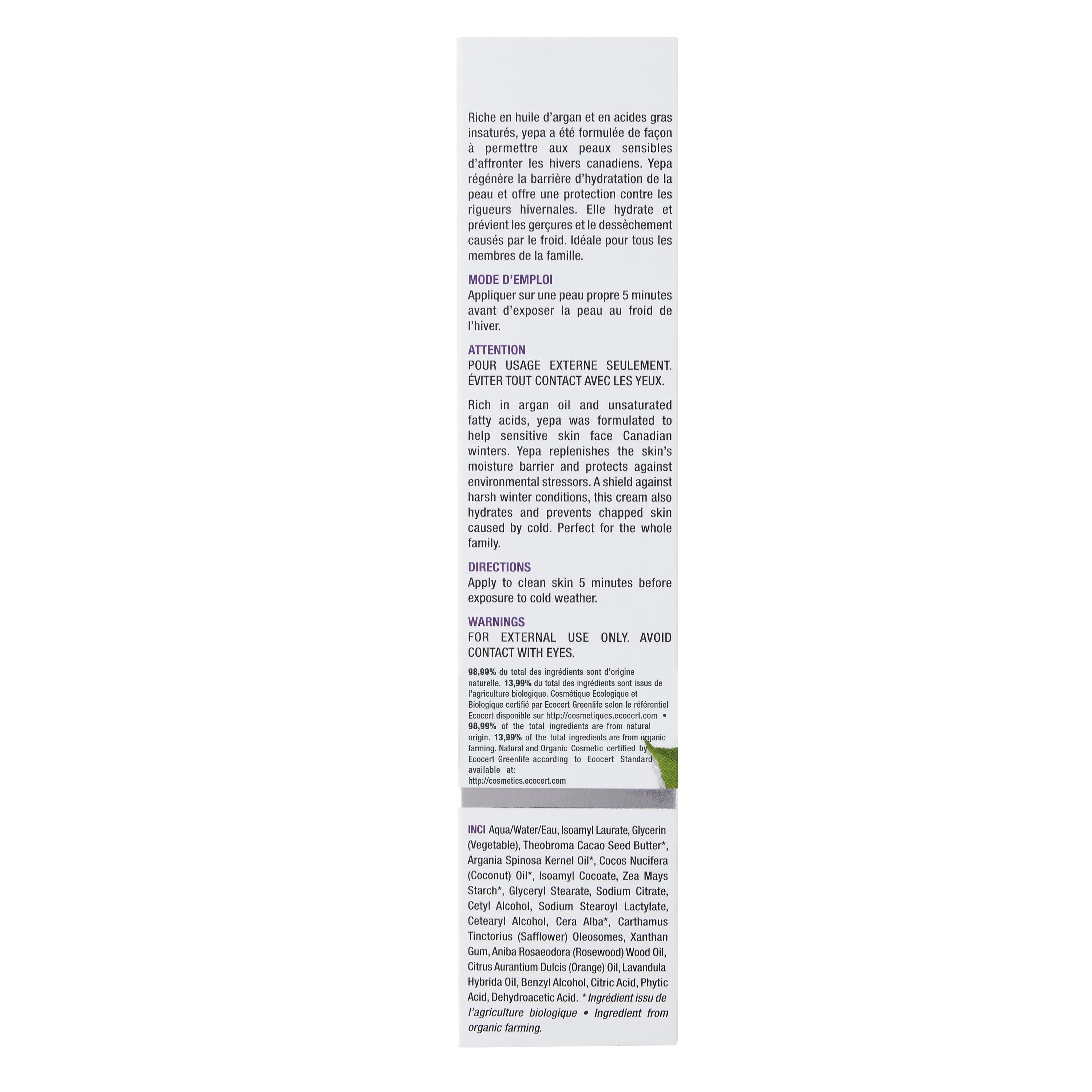 yepa | thermal protection winter/summer cream - Zorah biocosmétiques