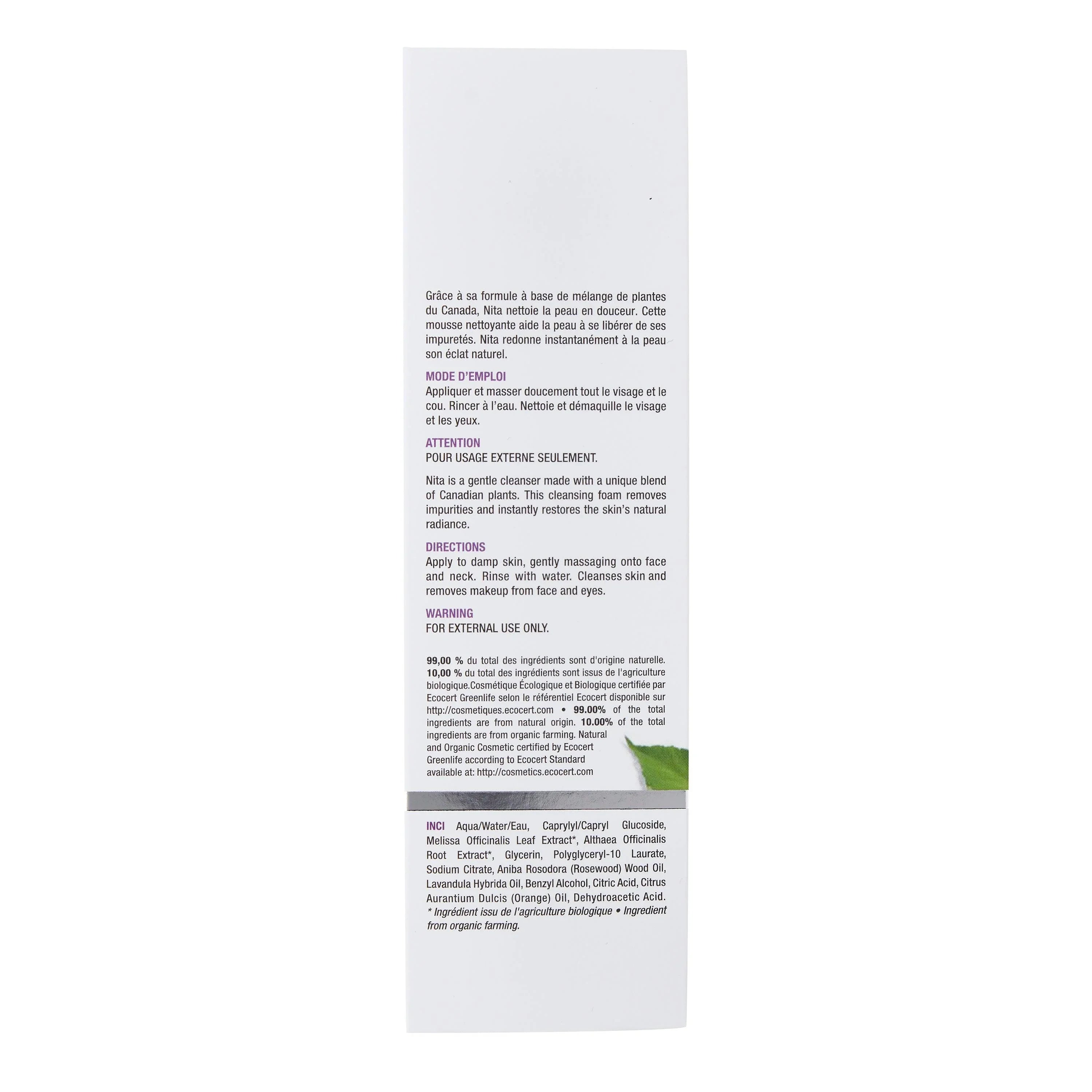 nita | soothing eye and face cleansing foam - Zorah biocosmétiques