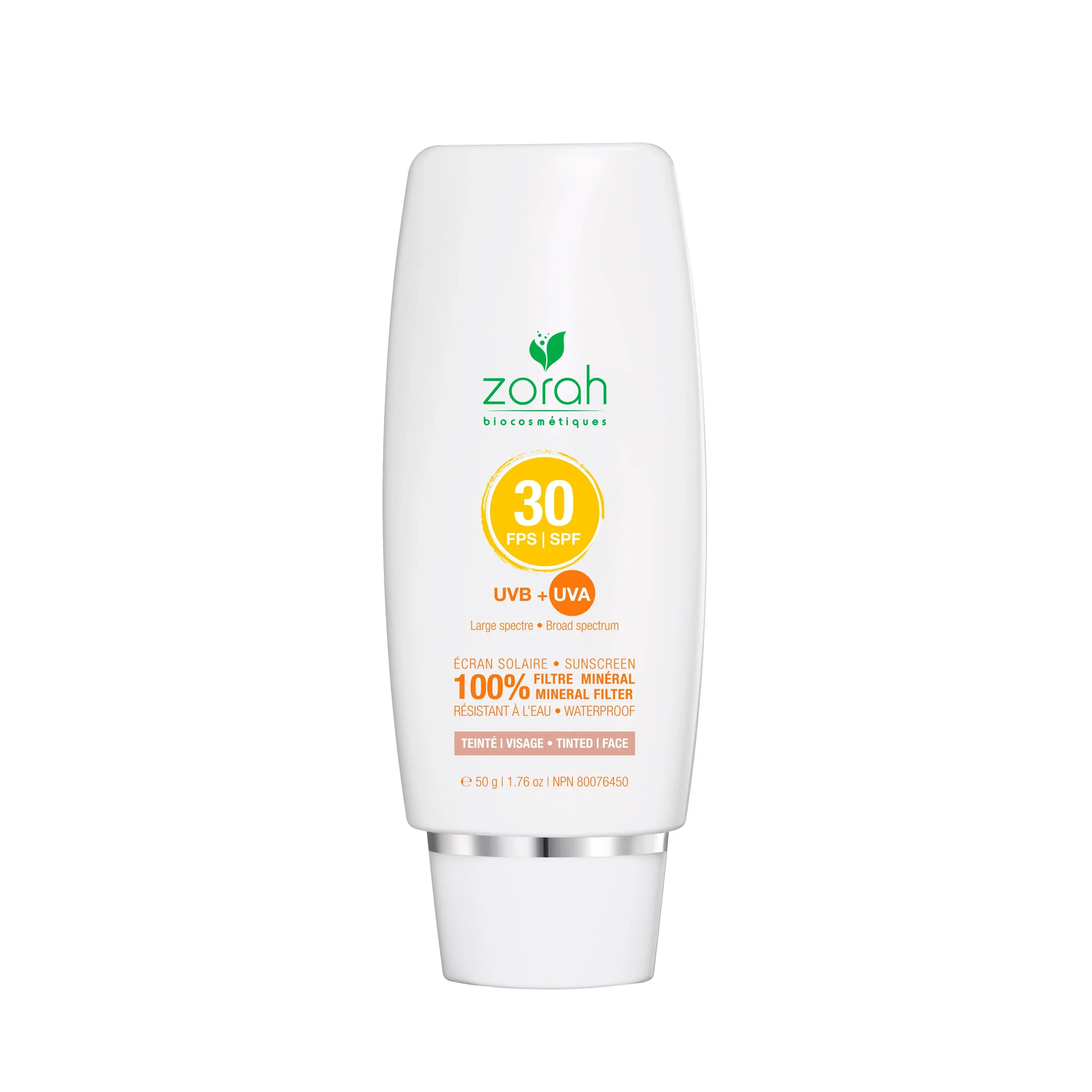 tinted face sunscreen | SPF 30 - Zorah biocosmétiques