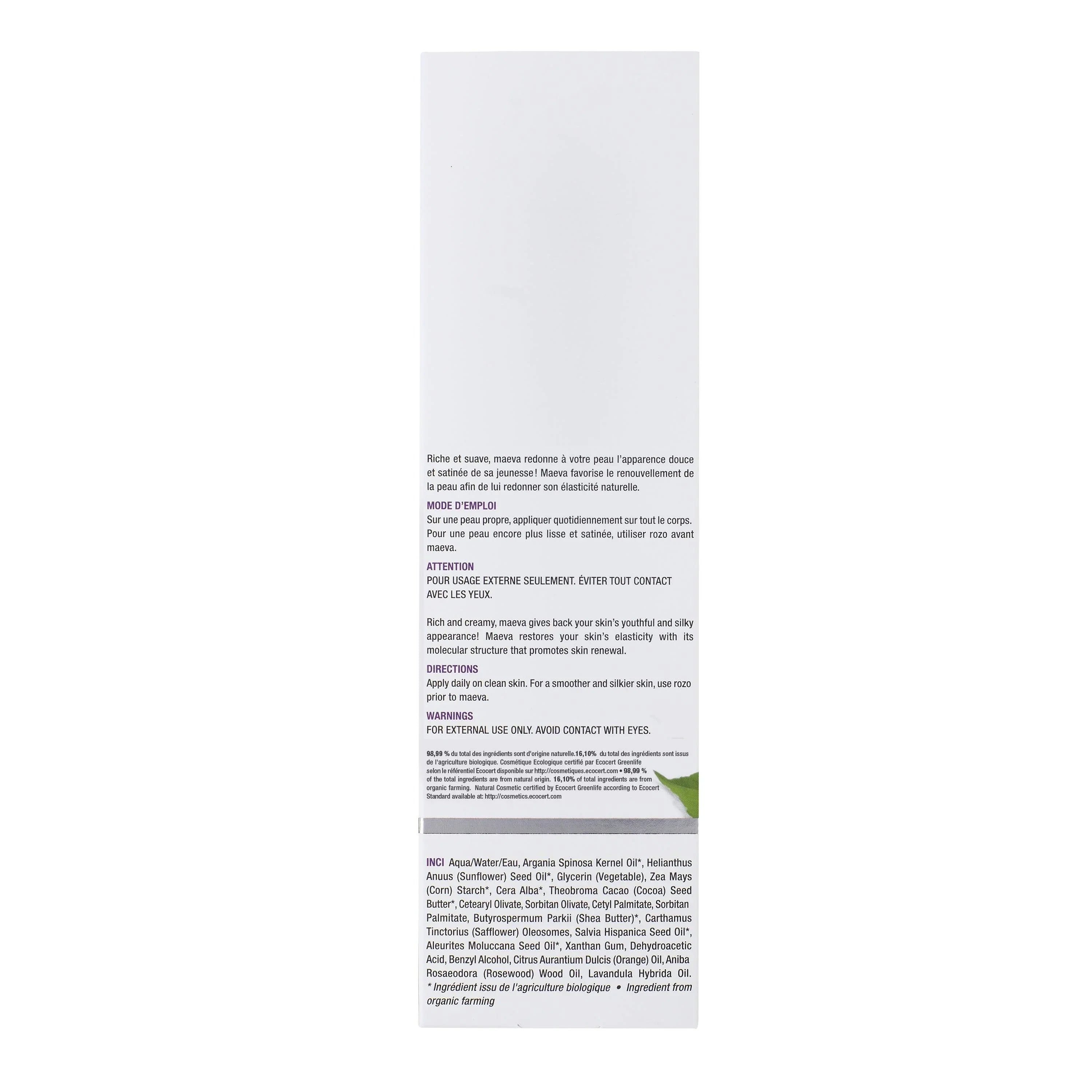 maeva | satin-finish moisturizing body cream - Zorah biocosmétiques