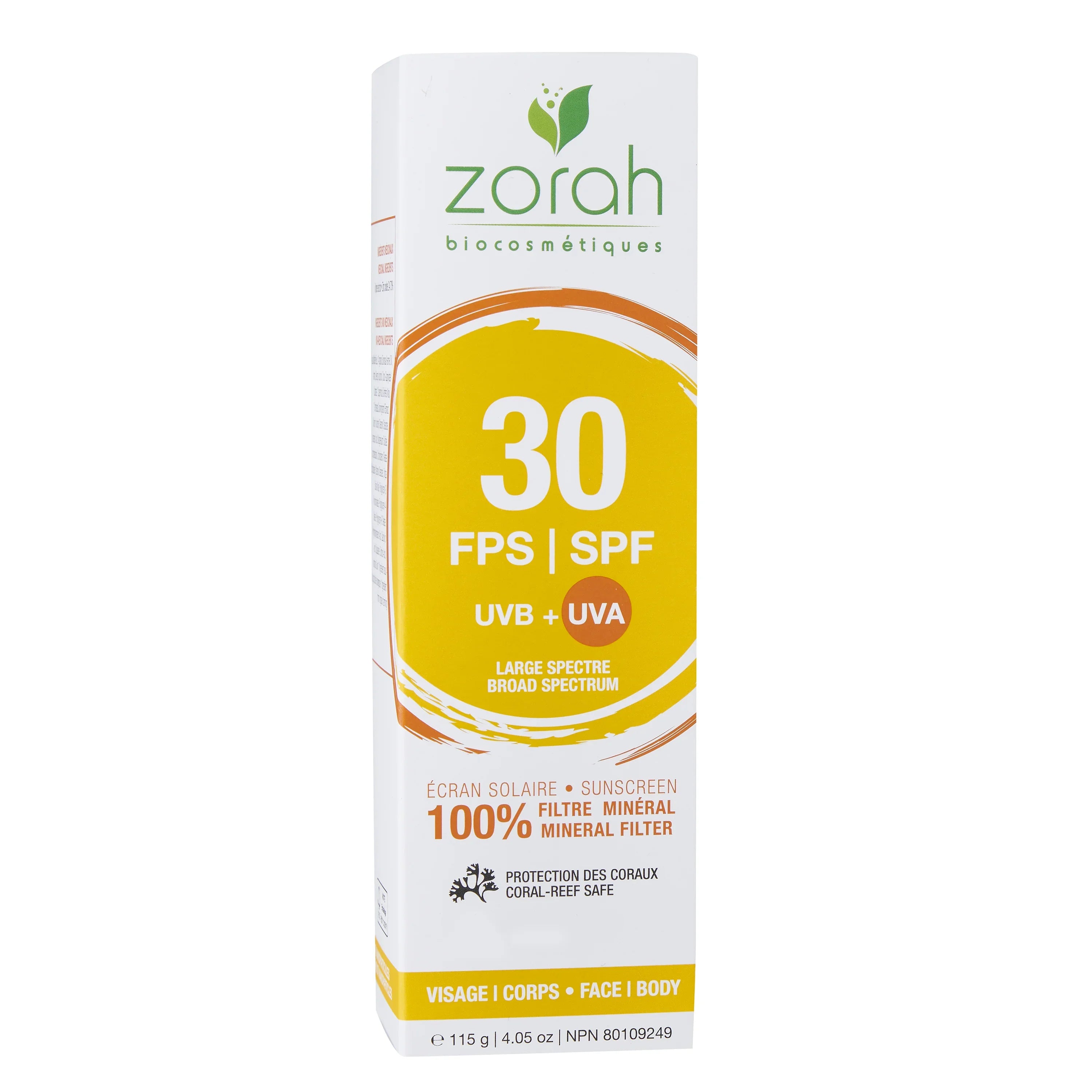 face &amp; body mineral sunscreen | SPF 30 - Zorah biocosmétiques