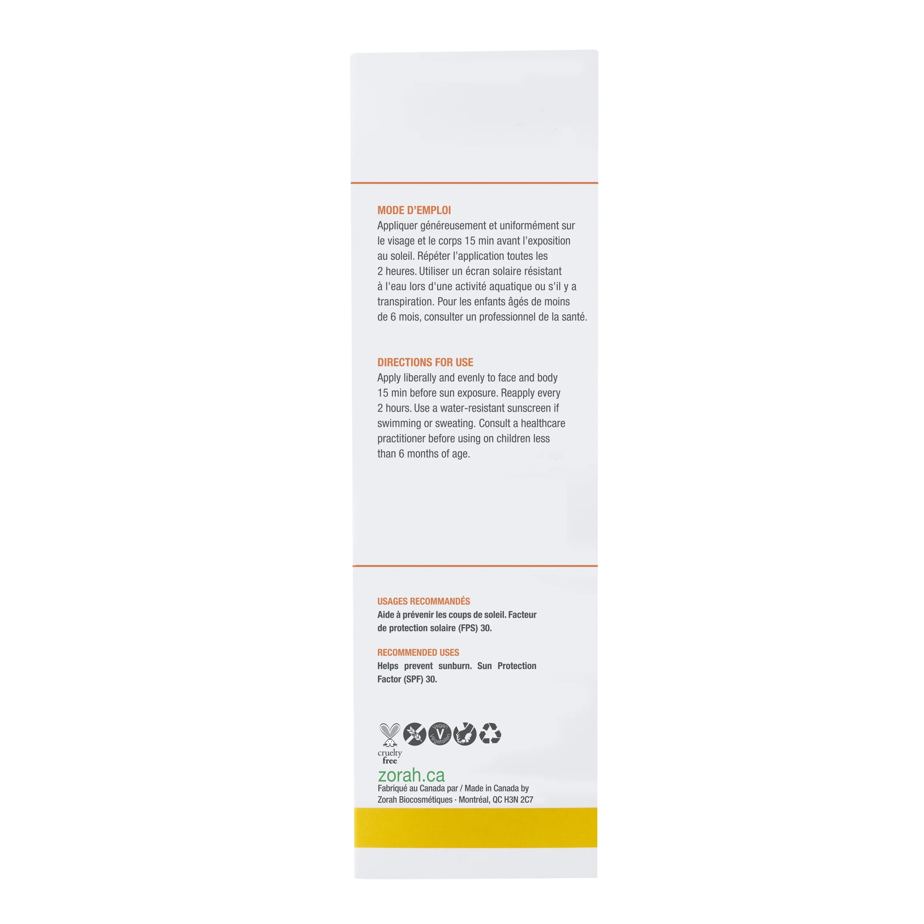 face &amp; body mineral sunscreen | SPF 30 - Zorah biocosmétiques