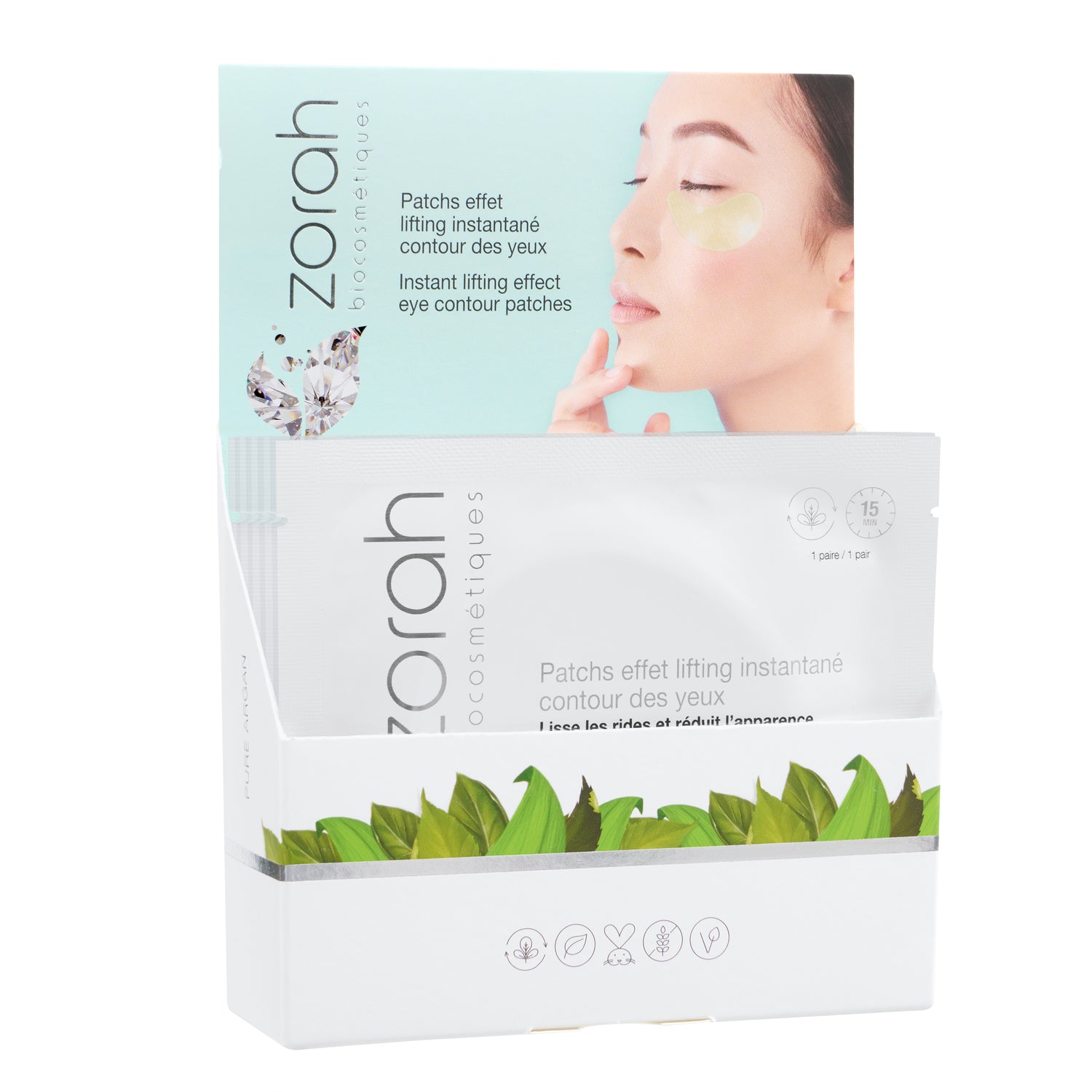 Instant lifting effect eye contour patch