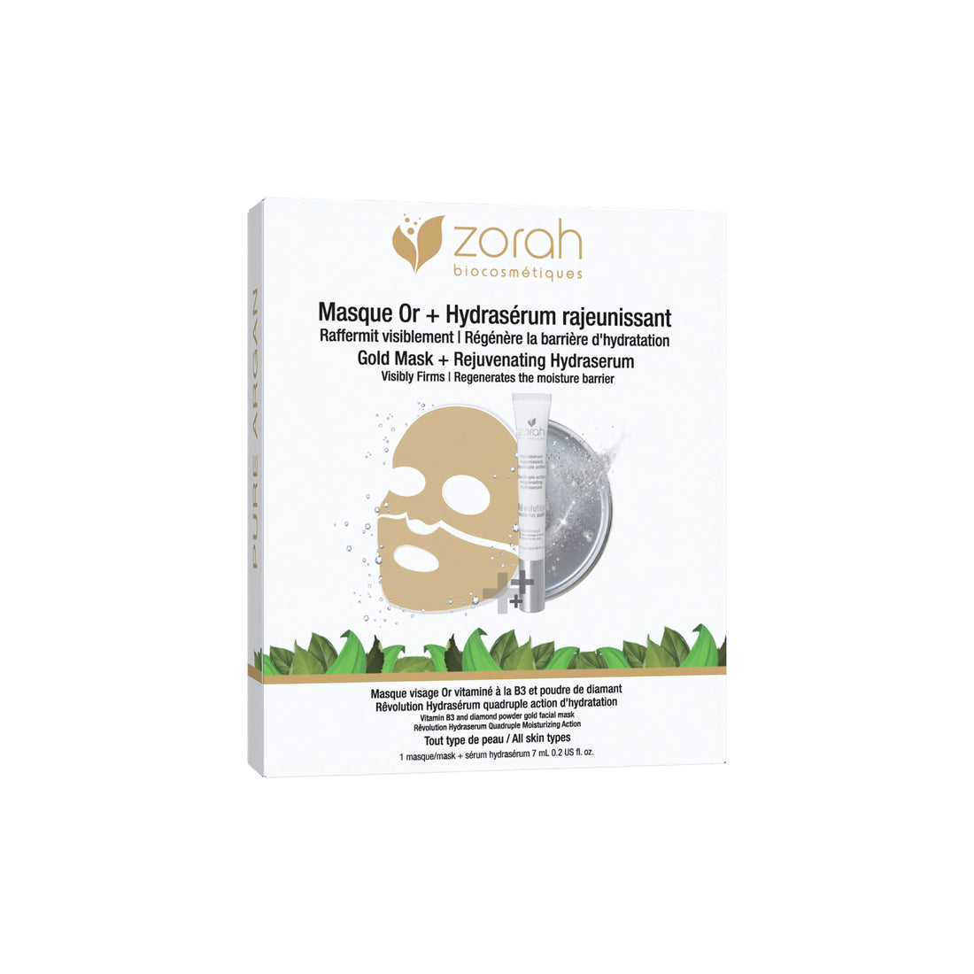 Gold Fusion Face Mask + Rêvolution Hydraserum Set - Zorah biocosmétiques